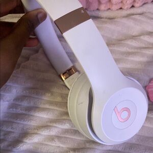 Beats White and Gold Headphones